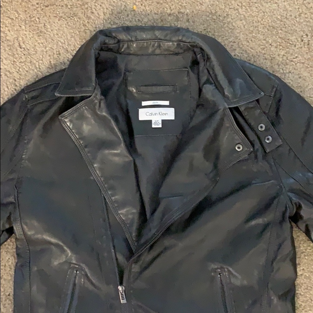 Calvin Klein leather coat